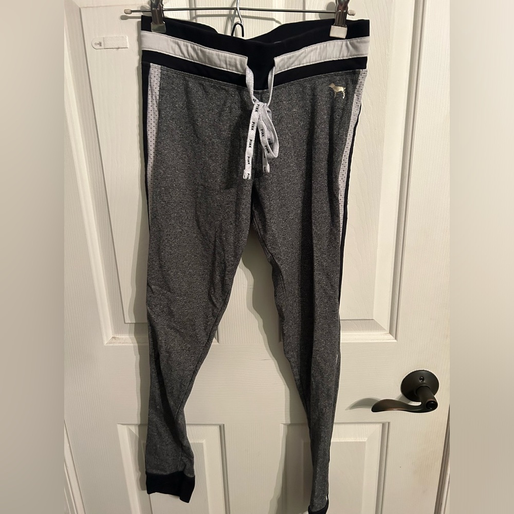 PINK Yoga grey leggings size medium.